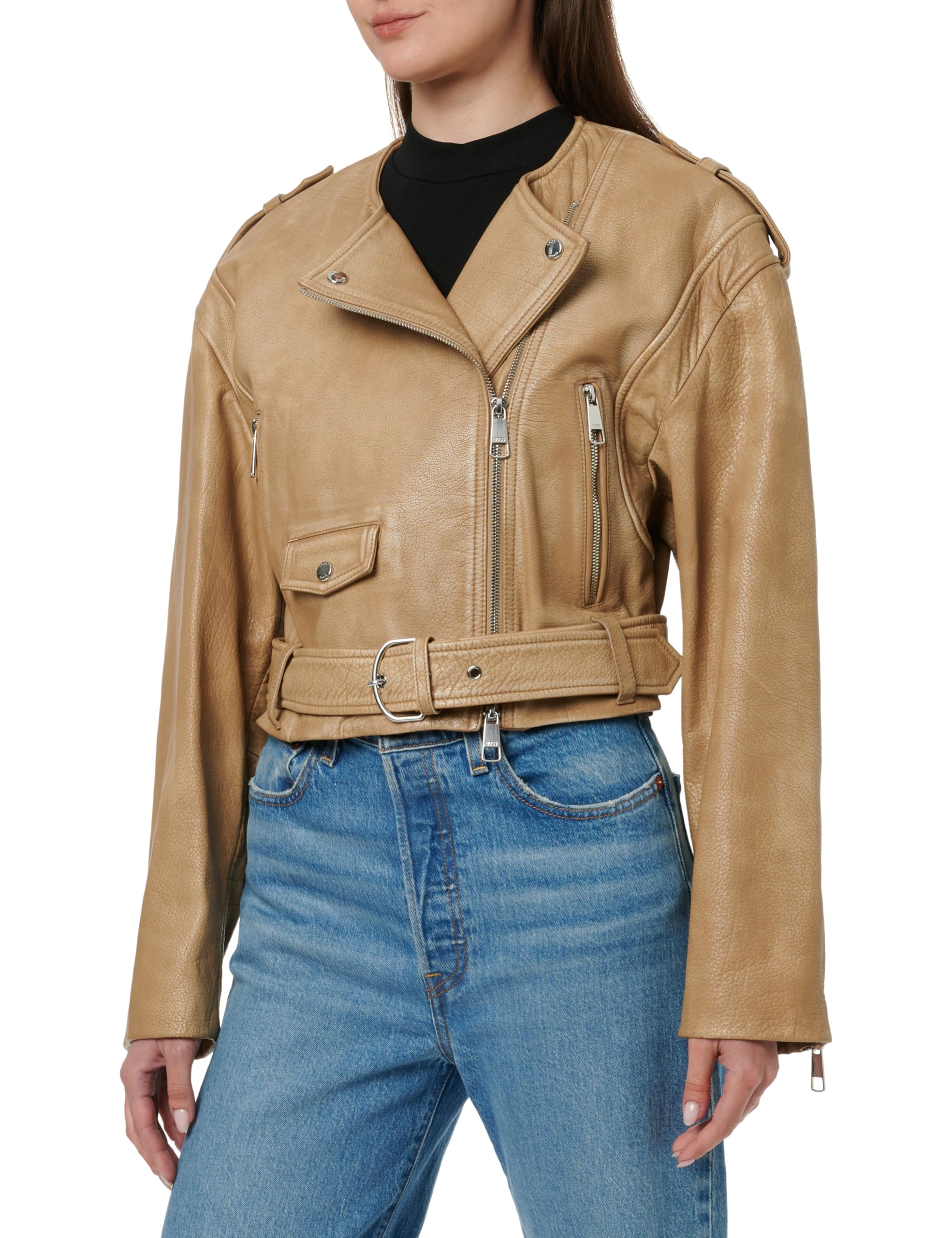 BOSS Damen C_sadora Leather_Jacket