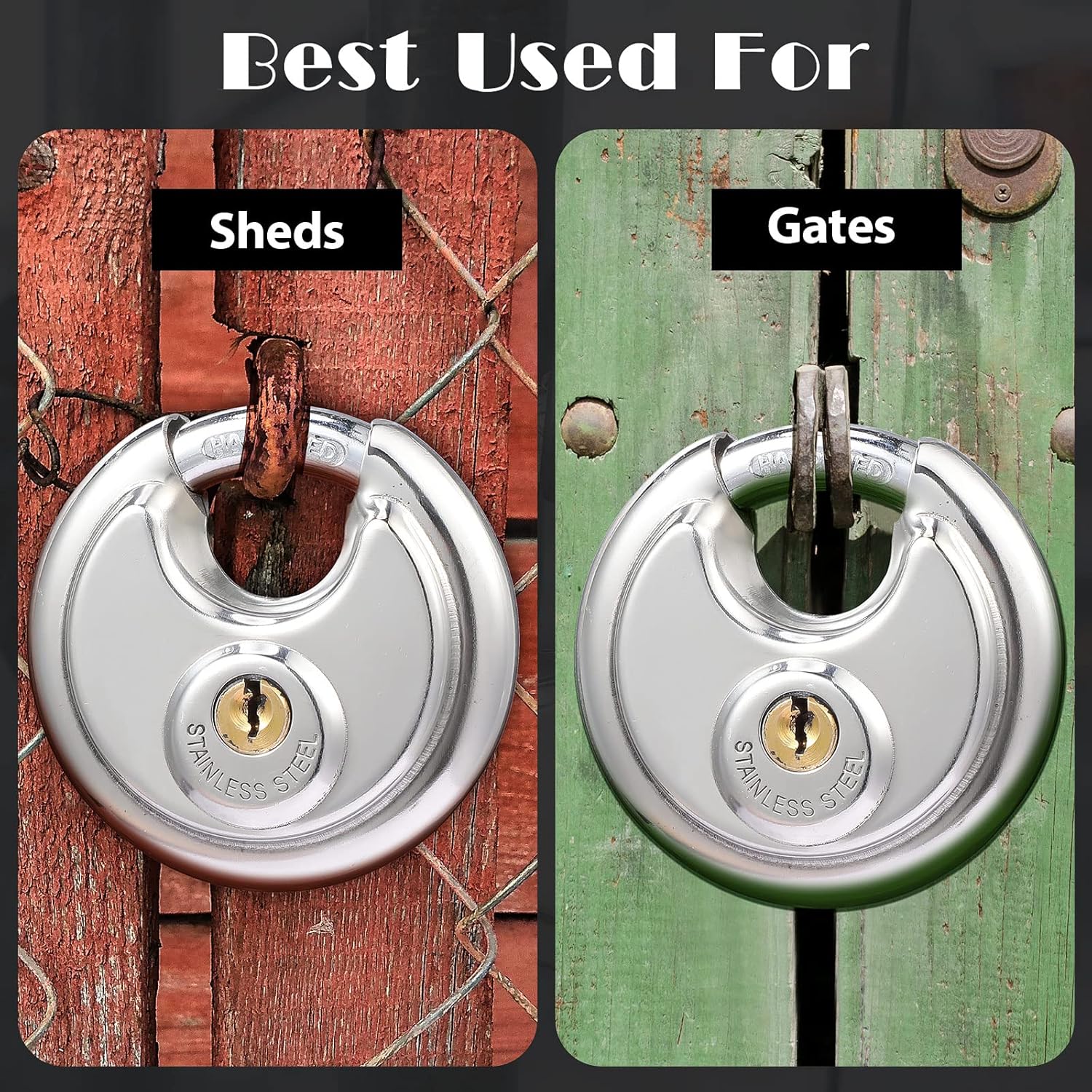 Buy 10 Pack Padlocks Different Keyed, Stainless Steel Pad Locks with