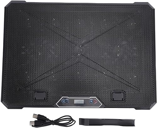 Miniatura 7 de Sanpyl Almohadilla de enfriamiento para laptop, enfriador de laptop con 10 ventiladores turbo para portátiles de 12 a 19 pulgadas, 5 velocidades de