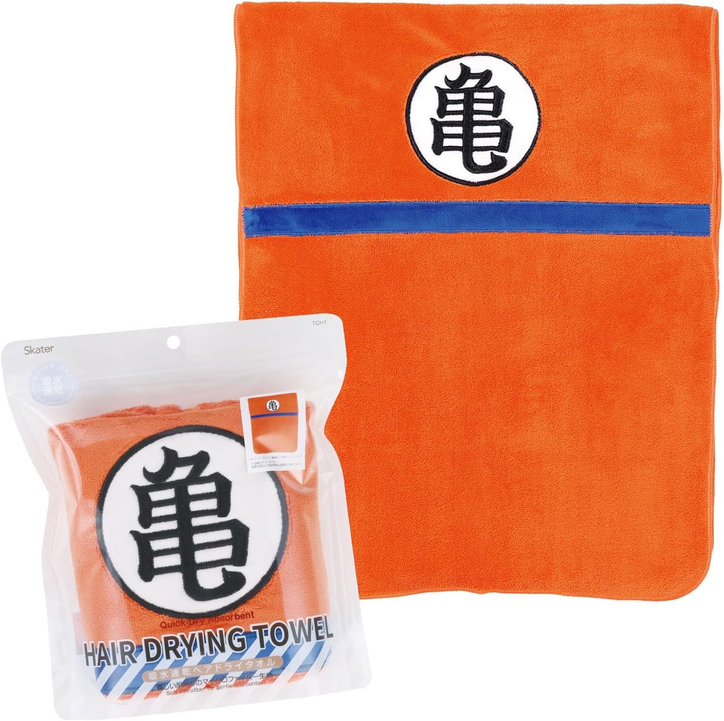 Skater TOH1-A Dragonball Z Turtle Boys Absorbent and Quick Drying Hair Towel, 15.7 x 39.4 inches (40 x 100 cm)