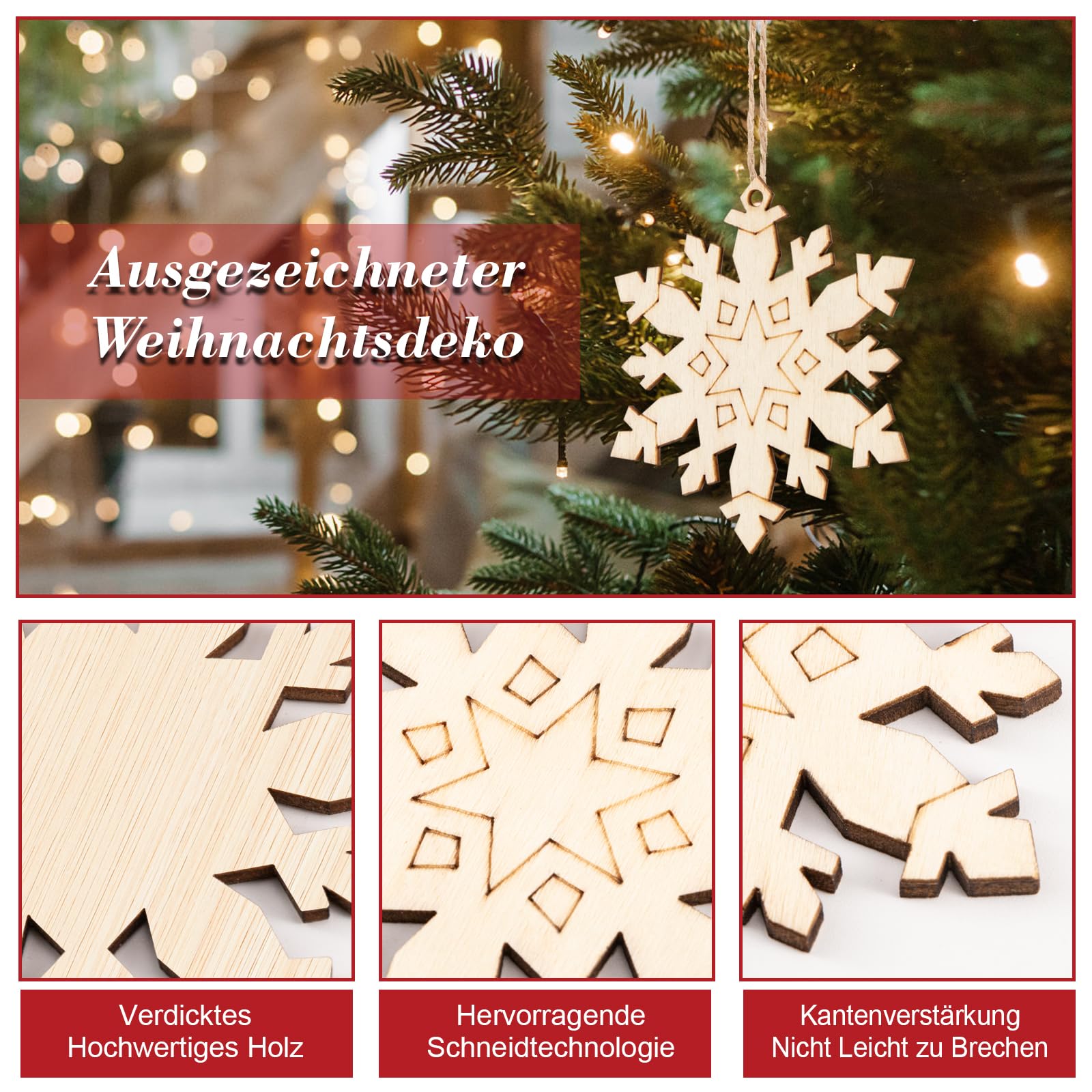 Decoration Noël Sapin Bois, Deco Noel Bois Ornements Pour