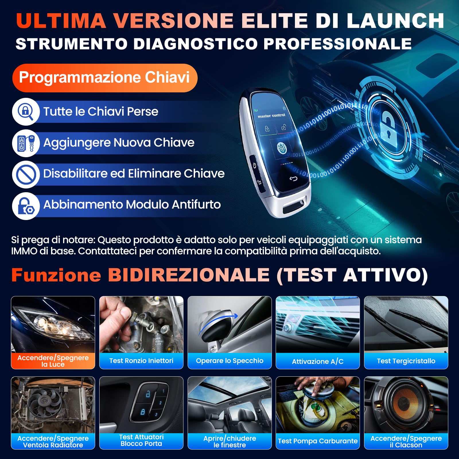LAUNCH X431 Elite V3.0 OBD2 Diagnosi Auto di Sistema Completo per Benz per Maybach per Sprinter, 50+ Funzione di Reset, Bidirezionale Diagnostica Auto, Codifica ECU, Aggiornamento a Vida