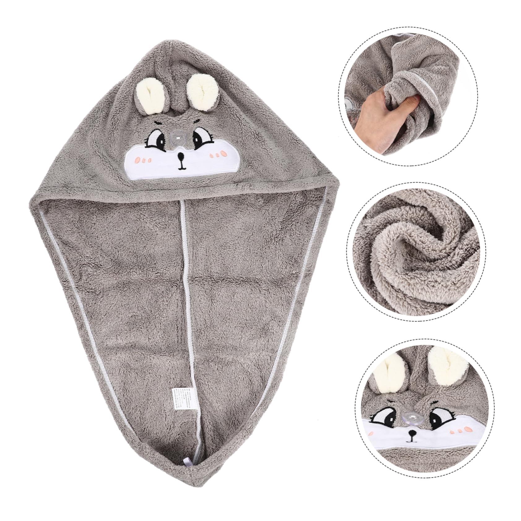 PRETYZOOM 3stücke Haarturban Für Damen Super Saugfähiger Trocknender Haarturban Mit Niedlichem Eichhörnchen-Design Zum Schnellen Trocknen Nasser Haare Nach Dem Waschen Komfortabel Und