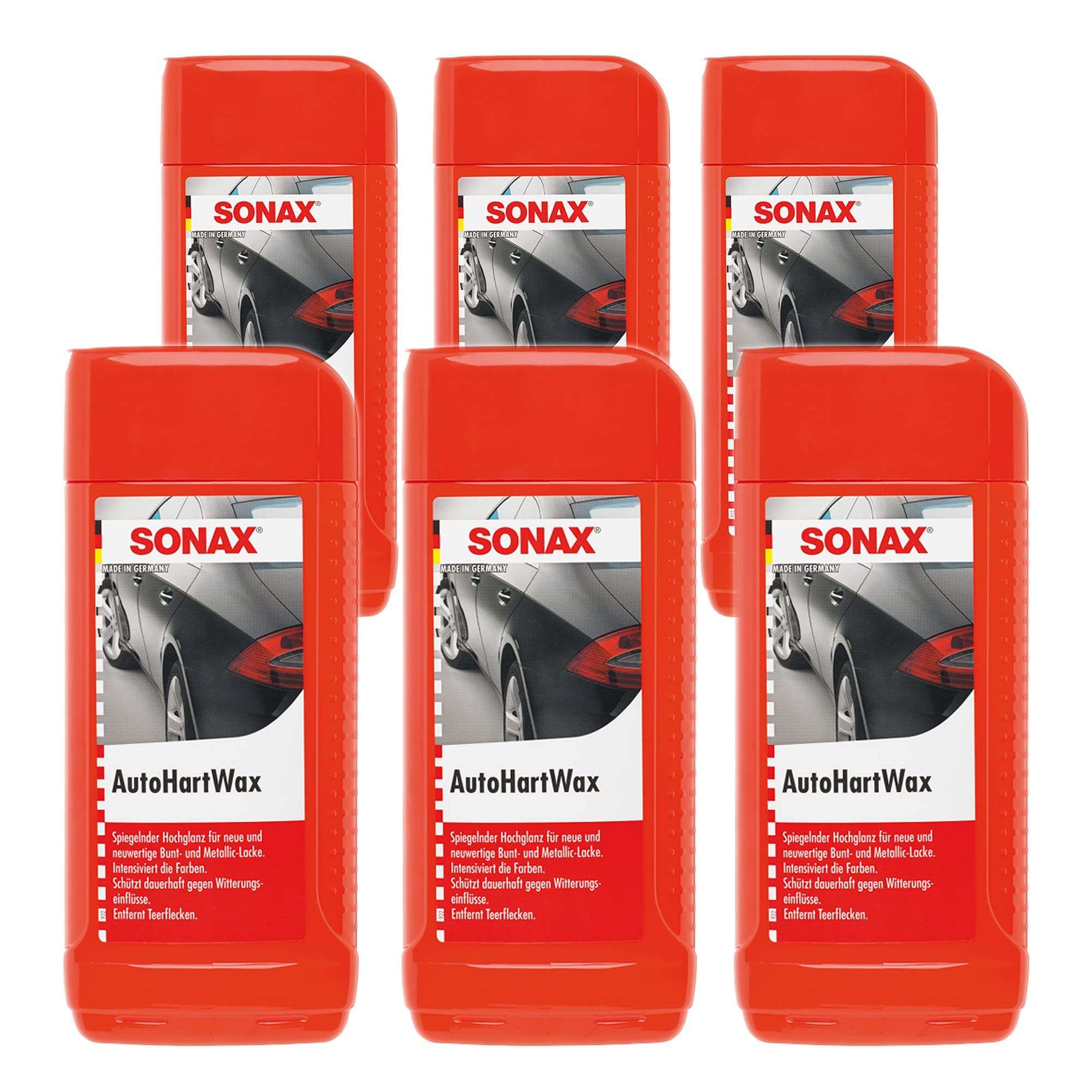SONAX 6X 03012000 AutoHartWax Hartwachs Lackpflege Versiegelung 500ml