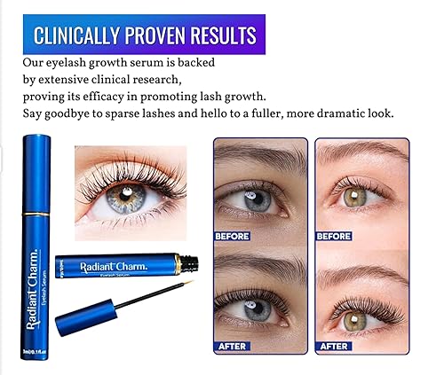 Miniatura 4 de Radiant Charm - Suero de crecimiento de pestañas  Suero de crecimiento de pestañas para pestañas y cejas más gruesas y largas  Cultiva pestañas