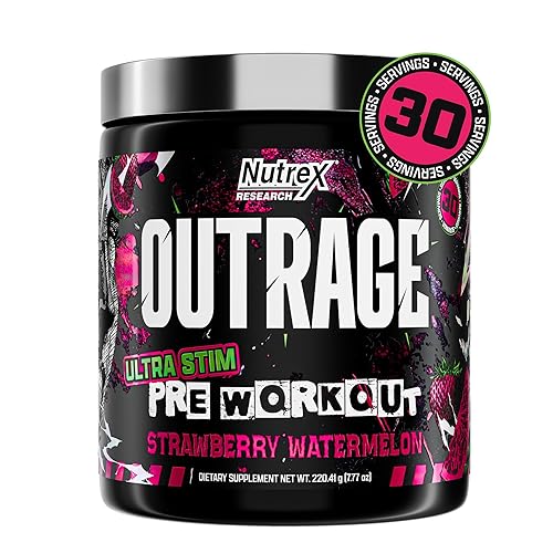 Outrage Ultra HIGH STIM Pre-Workout Powder for Men | 400mg