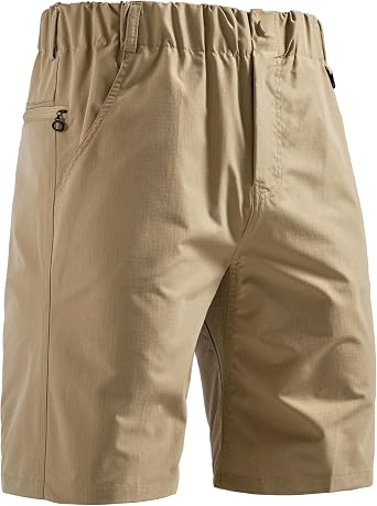 Mens Casual Shorts - Quick Dry Stretch Golf Shorts for Men, Lightweight Summer Beach Mens Shorts with Elastic Waist