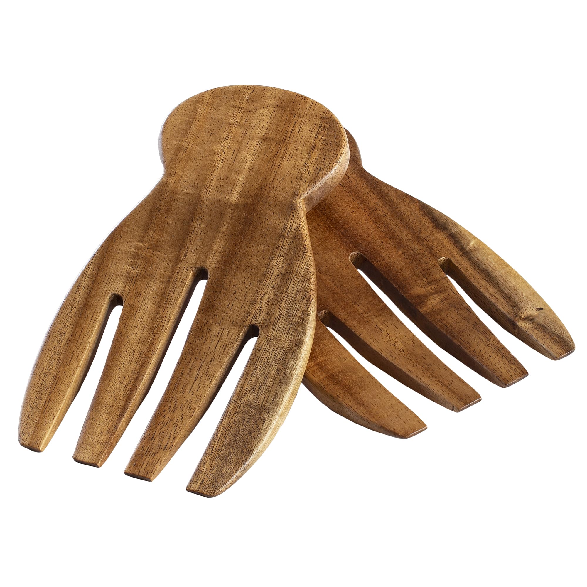 Acacia Salad Hands - Natural Serving Utensils -5
