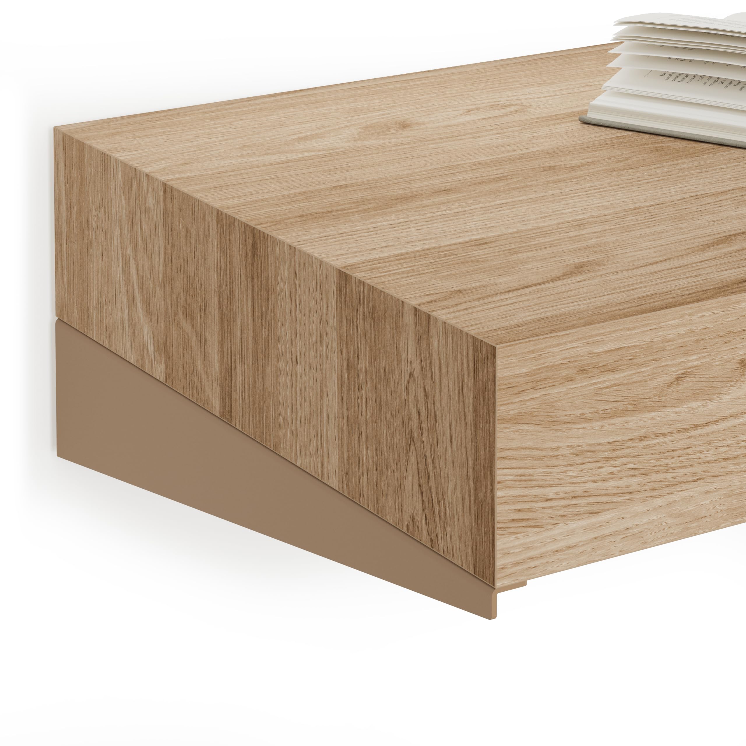 MOBILI FIVER, Bureau Suspendu Evolution 180x40, Chêne Clair, Made in Italy