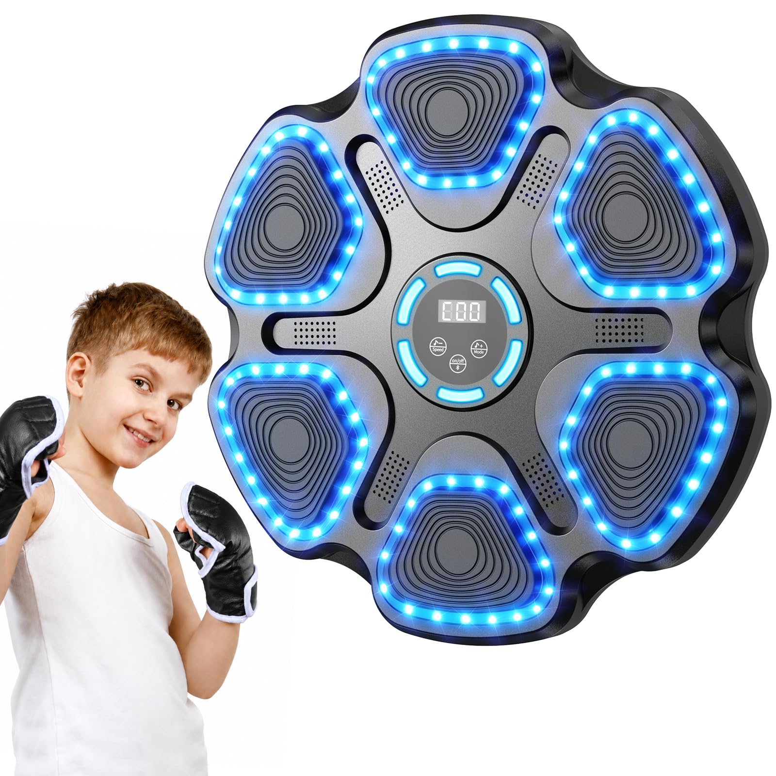 Hlthair Music Boxing Machine Kids with Gloves Punching Machine Adults Boys