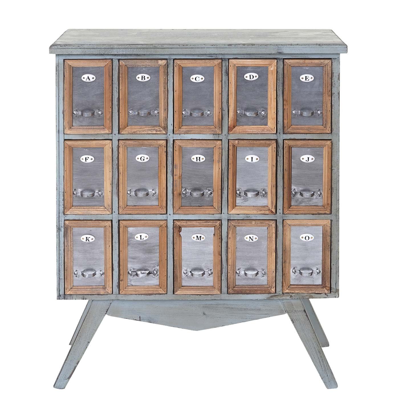 Mendler Apotheker-Schrank HWC-A43, Tanne Holz massiv Vintage 94x73x32cm