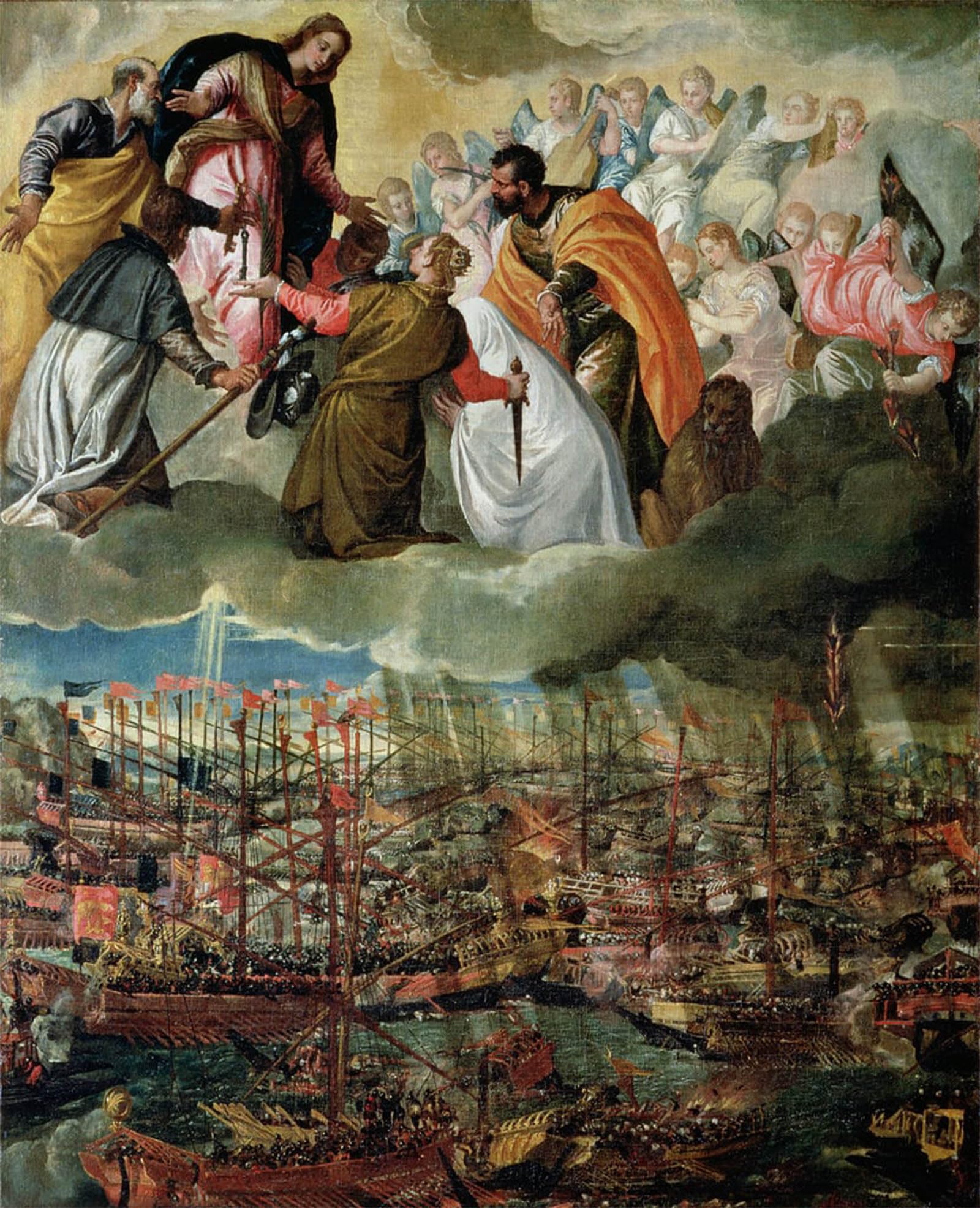 SERENDIPITP Vintage Wall Art Canvas Nordic Poster Canvas Print Picture Allegory of the Battle of Lepanto by Paolo Veronese Wall Art Poster for Home Decor 60x90cm