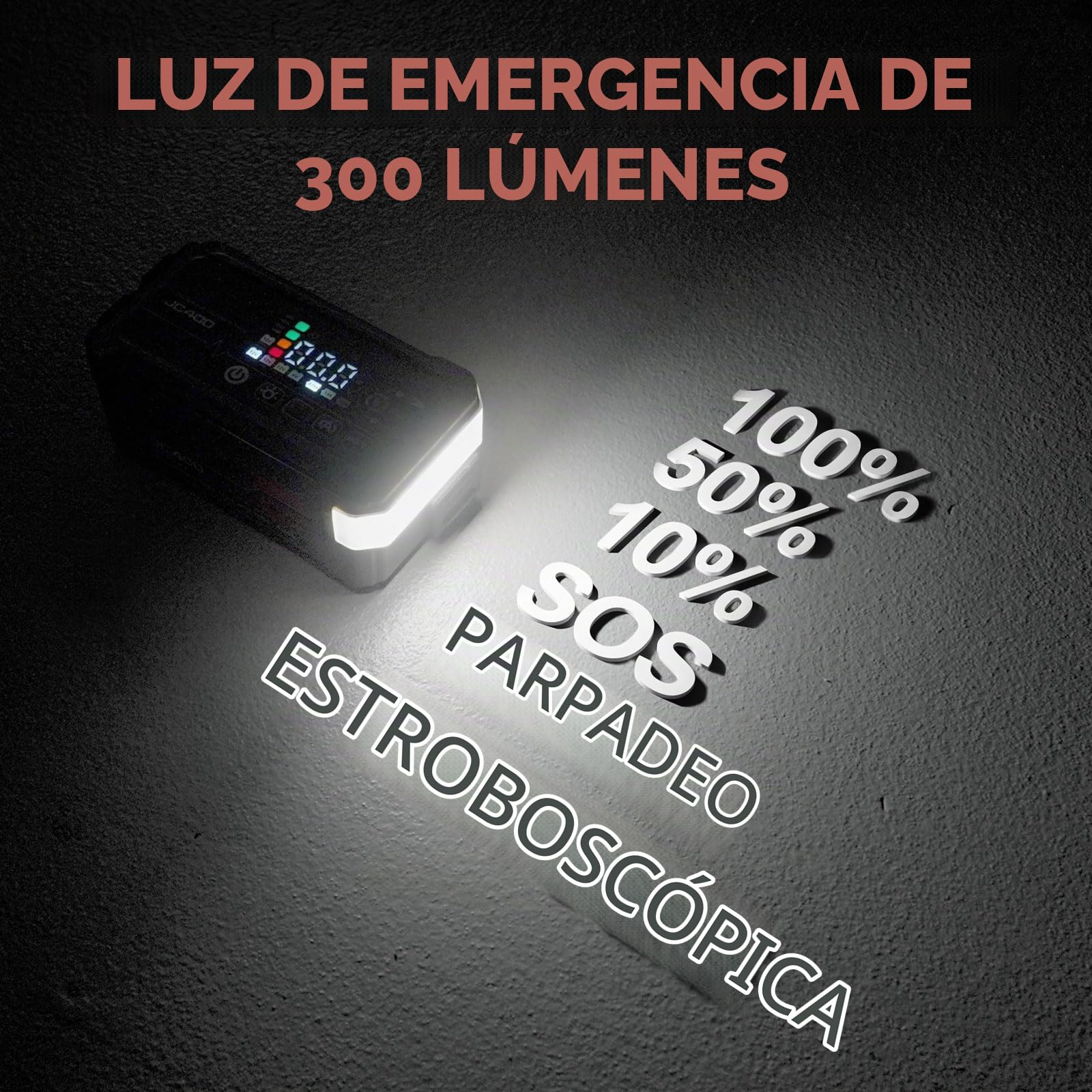 LOKITHOR JC400 Cargador de Baterias 6V/12V Coche y Moto, Arrancador de Baterías de Coches y Moto Portatil, Mantenedor Inteligente y Desulfatador, Booster Jump Starter Portátil para Autos y Vehículos