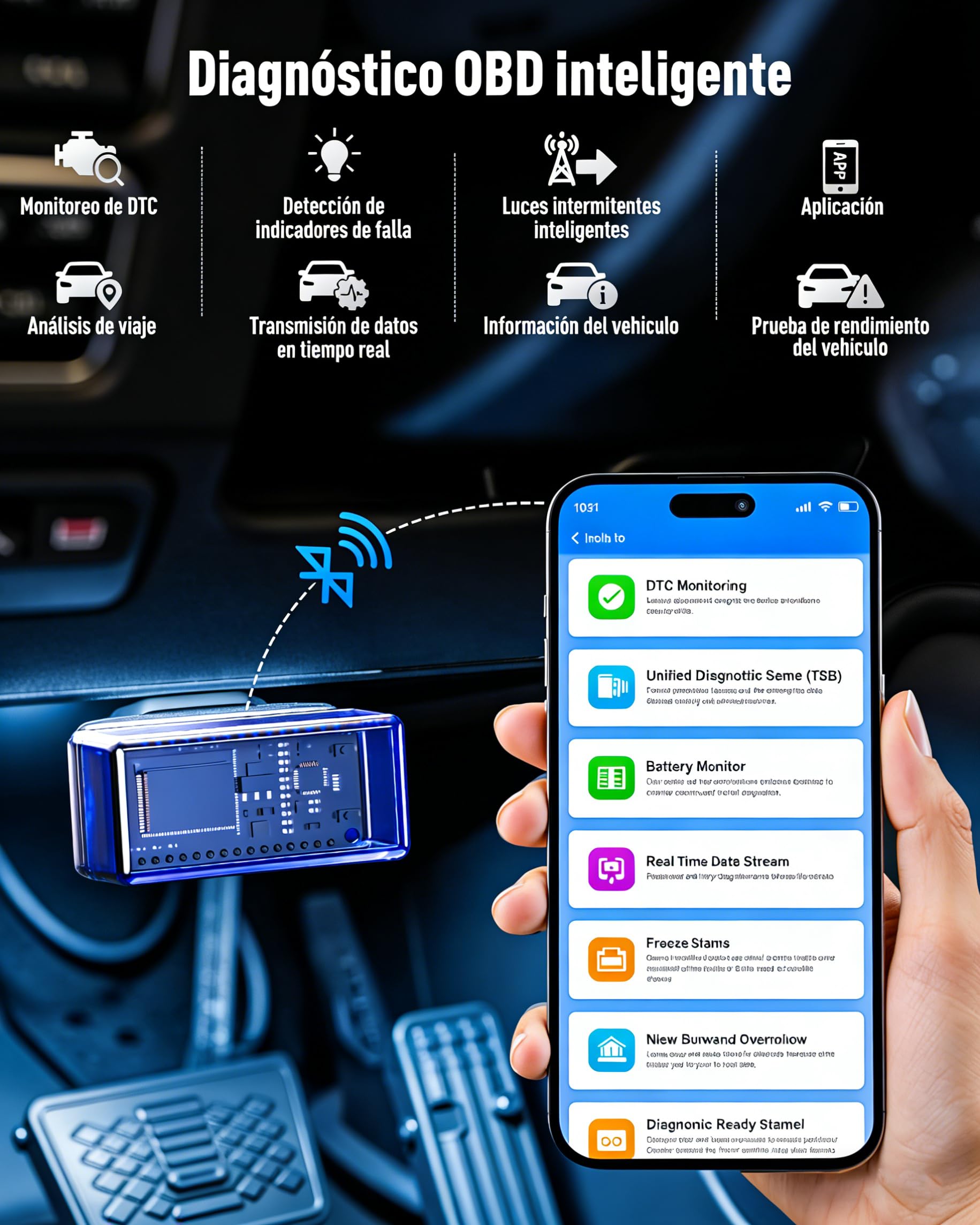 8000A Arrancador de Baterias de Coche con Compresor de Air/Escáner OBD II/160W DC out/Luz LED de 2000 lúmenes/18W Carga Rápida(para All Gas/14L Diesel/híbrido) UTRAI Jump Starter