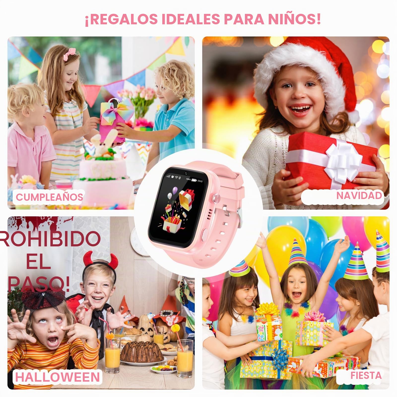 OKYUK Reloj Inteligente T45 4G Rastreador GPS, Videollamada, Mensajes, Modo Escolar, Función SOS