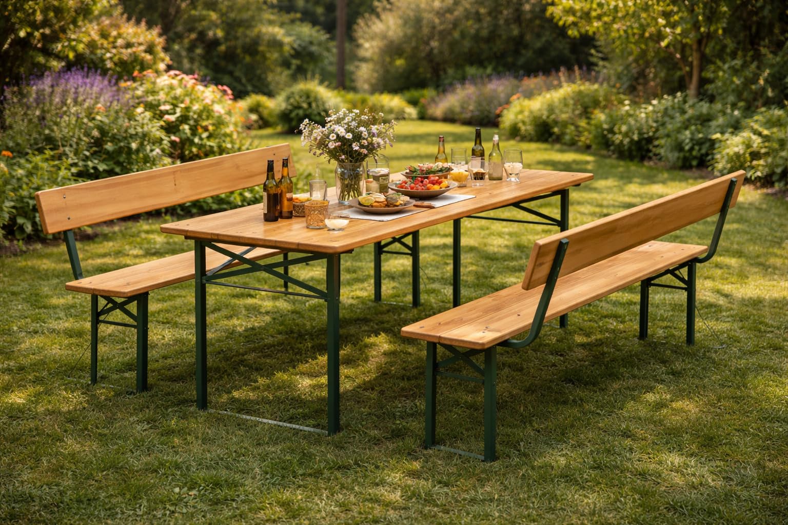 AVANTI TRENDSTORE Imolo Set Birreria Legno Massiccio Laccato 170x77x69 cm