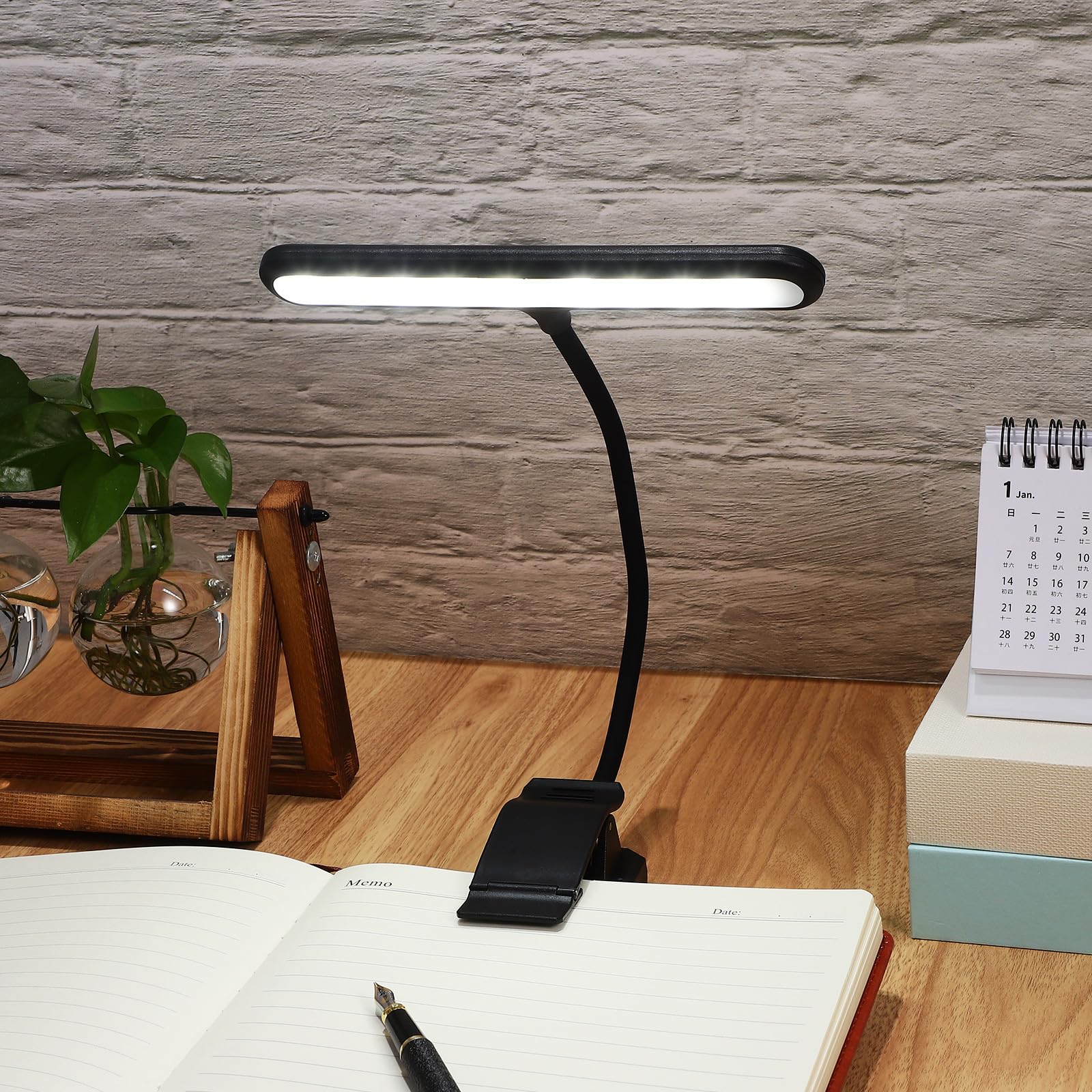 Lampada da Lettura Clip per Pianoforte e Leggio, Luce LED Ricaricabile 27 Luci Display Potenza e 6 Livelli, Adatta per Musicisti e Lettura Serale