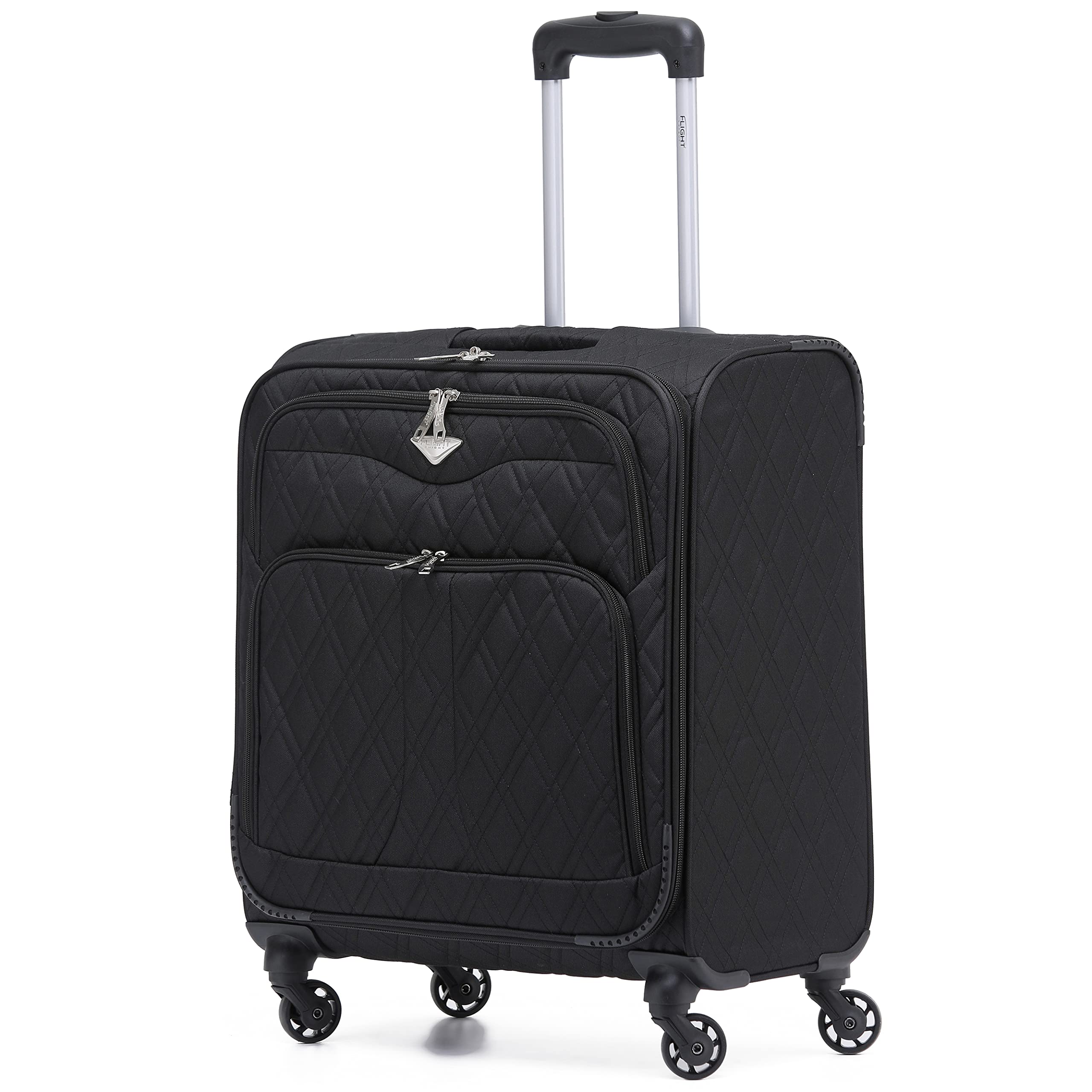 Flight Knight Lightweight 4 Wheel 800D Soft Case Suitcases Cabin Carry On Hand Luggage Approved For easyJet & BA Maximium Size Overhead Carry On
