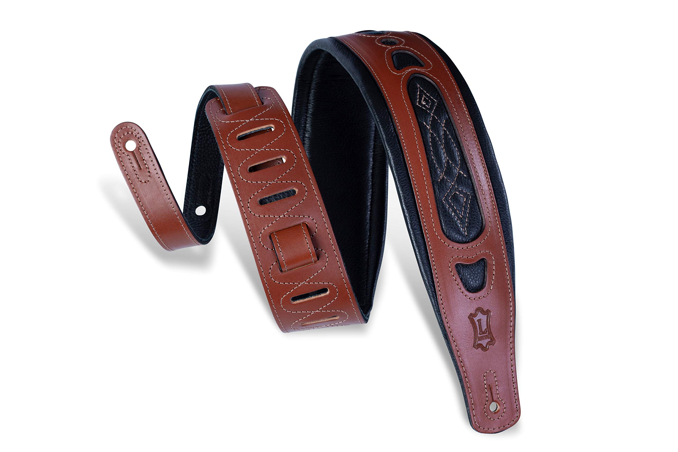 Levy's Leathers PM31-WAL - Correa para guitarra de cuero, 6,35 cm (acolchado)