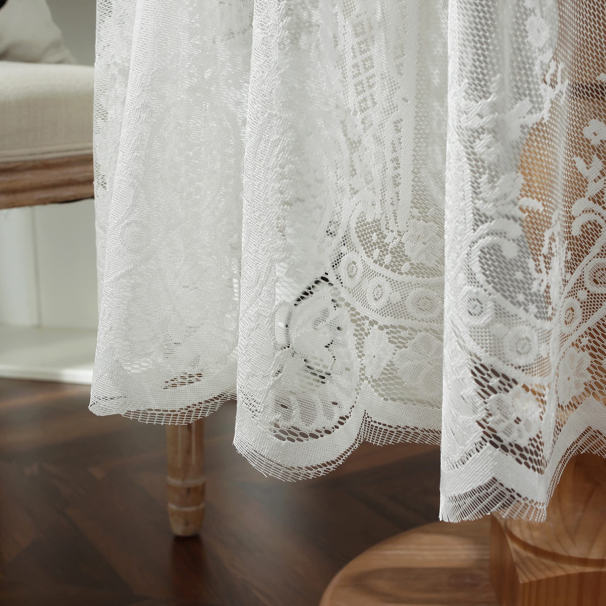 Tovaglia di pizzo bianco per tavolo tovaglie rotonde eleganti