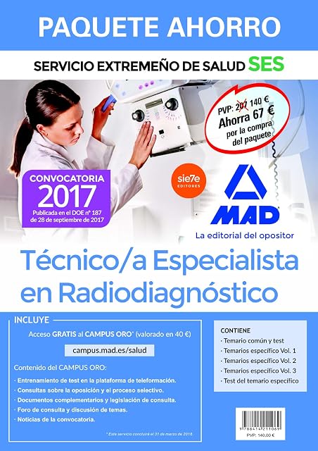 Portada de Técnico-a especialista en radiodiagnóstico del servicio extremeño de salud
