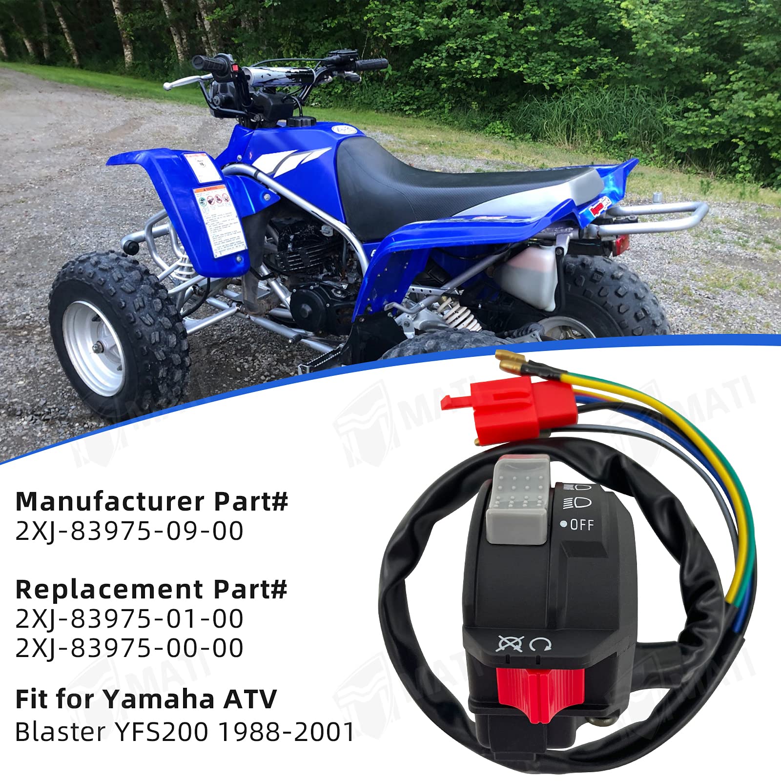 Amazon.com: M MATI Left Handlebar Engine Headlight Control On Off