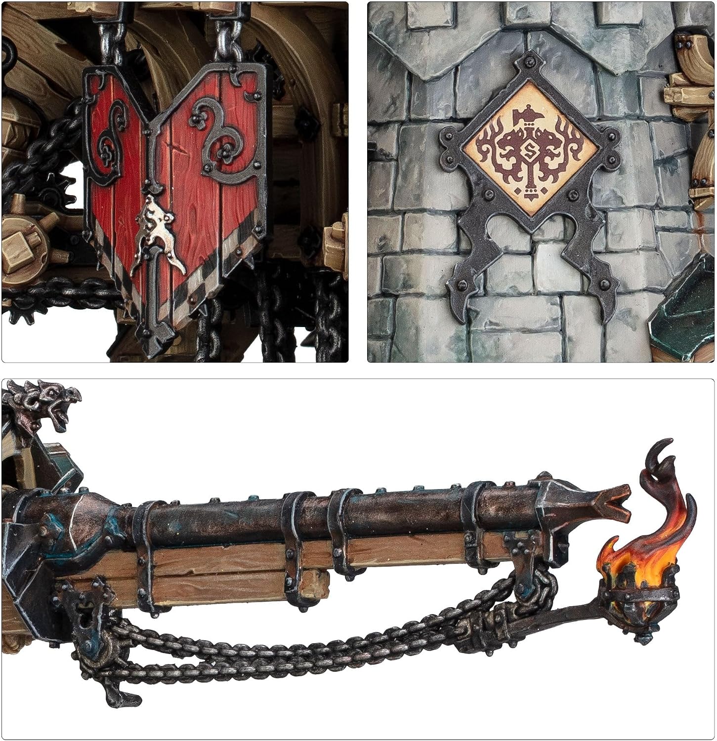 Warhammer Age of Sigmar: Cities of Sigmar Cannonade Cogfort/Conqueror Cogfort – 244-Piece Multipart Plastic Miniature Kit with 160mm Round Base & Transfer Sheet