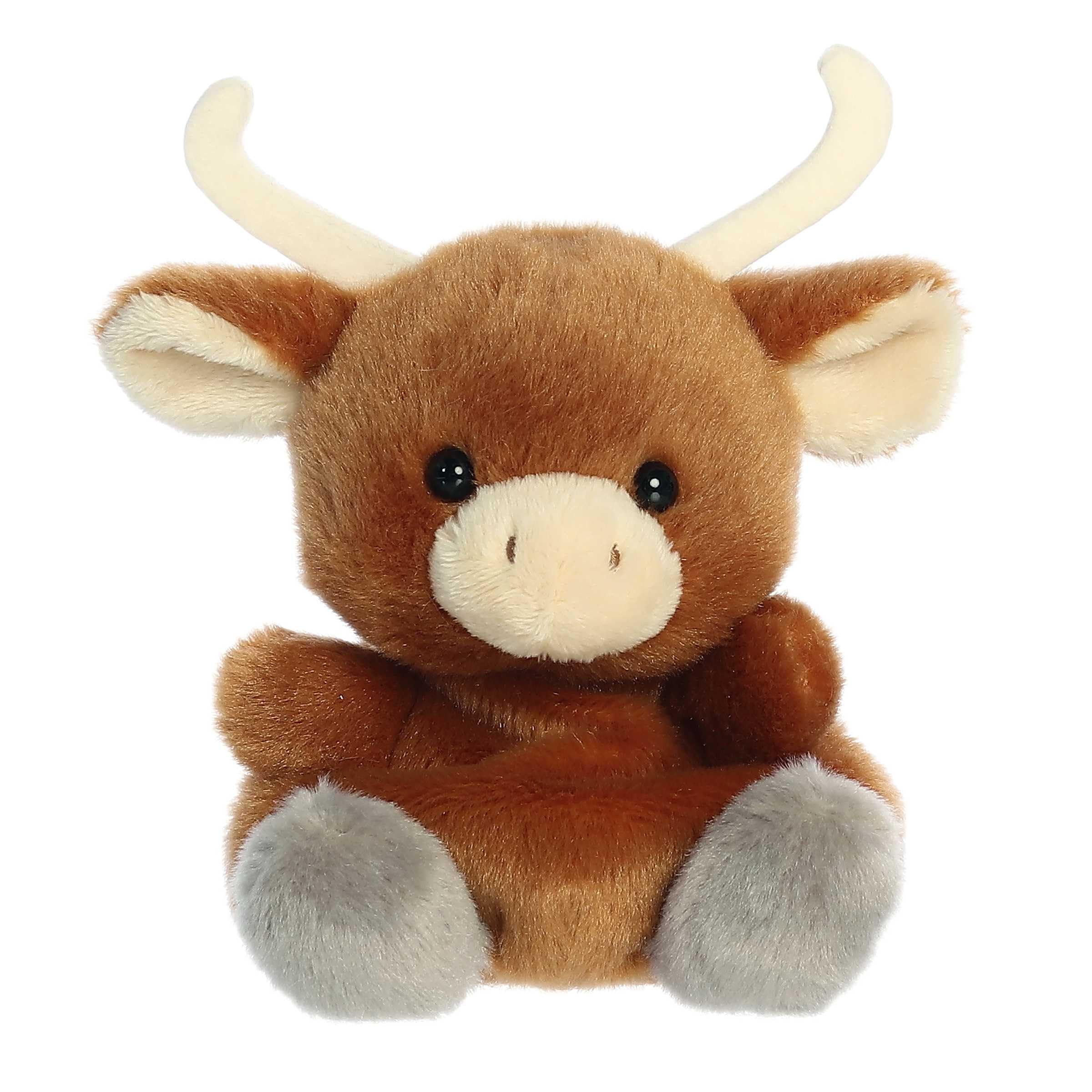 Aurora(r) Adorable Palm Pals(tm) Landon Longhorn(tm) Stuffed Animal - Pocket-Sized Play - Collectable Fun - Brown 5 Inches