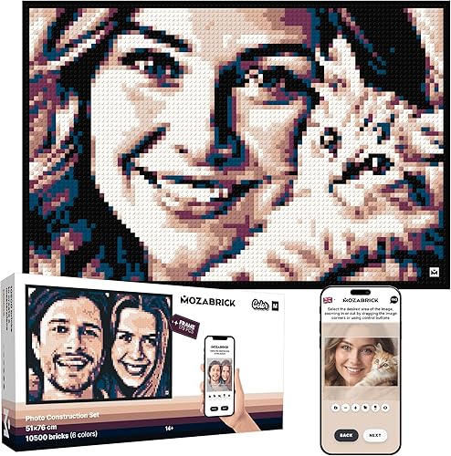 Color M - Juego de construcción de mosaico fotográfico personalizado Kit de manualidades para creación de arte de pared de ladrillo a partir
