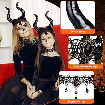 GWHOLE Deguisement Halloween Femme, Costume Halloween, Serre Tete