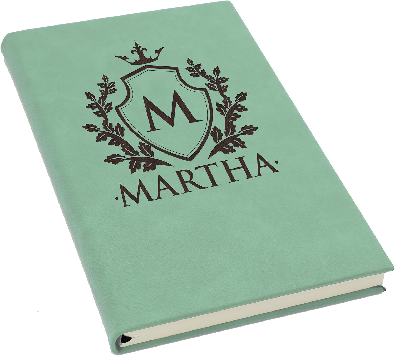 The Wedding Party Store Personalized Journal Notebook - Custom Engraved Travel Writers Gift for Women Men Kids Teachers Students (Teal)