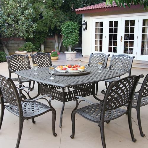 Darlee Nassau 10 Pc Cast Aluminum Dining Set w/ 64