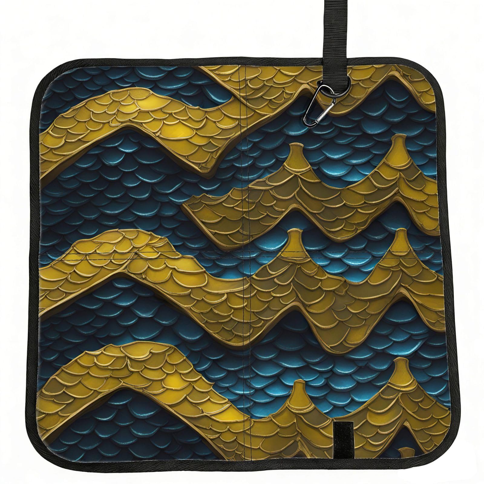 AYYQWE Dragon Scale Print Foldable Seat Cushion Portable Chair Pad Office Commuting Picnic Camping Outdoor