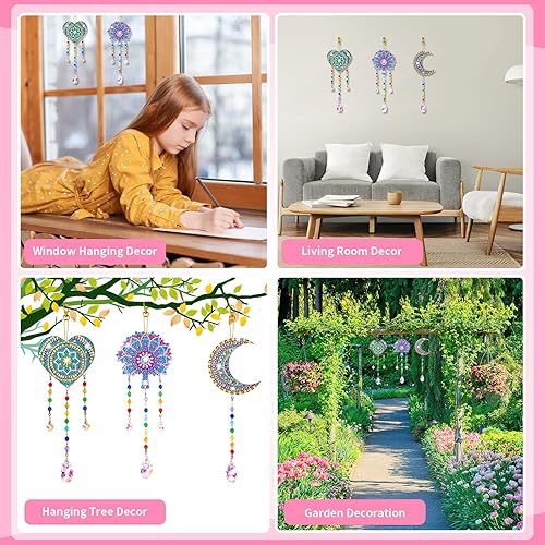 Miniatura 4 de Regalo para niñas de 6-7-8-9-10 años Niñas mayores Artes y manualidades para niños de 6-8-10-12 años, kit de campanillas de viento de arte de