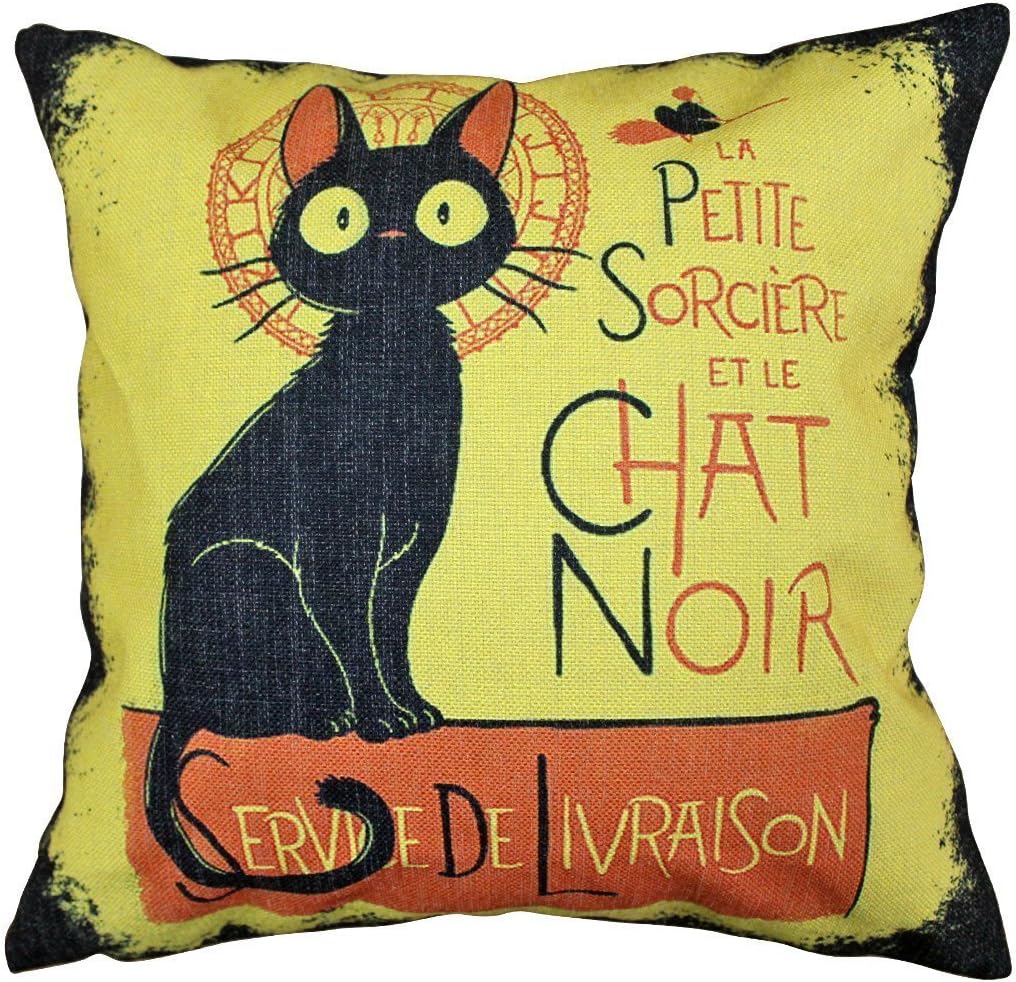 Teresa Cartoon Cats Throw Pillow Covers 18 x 18 Inch Home