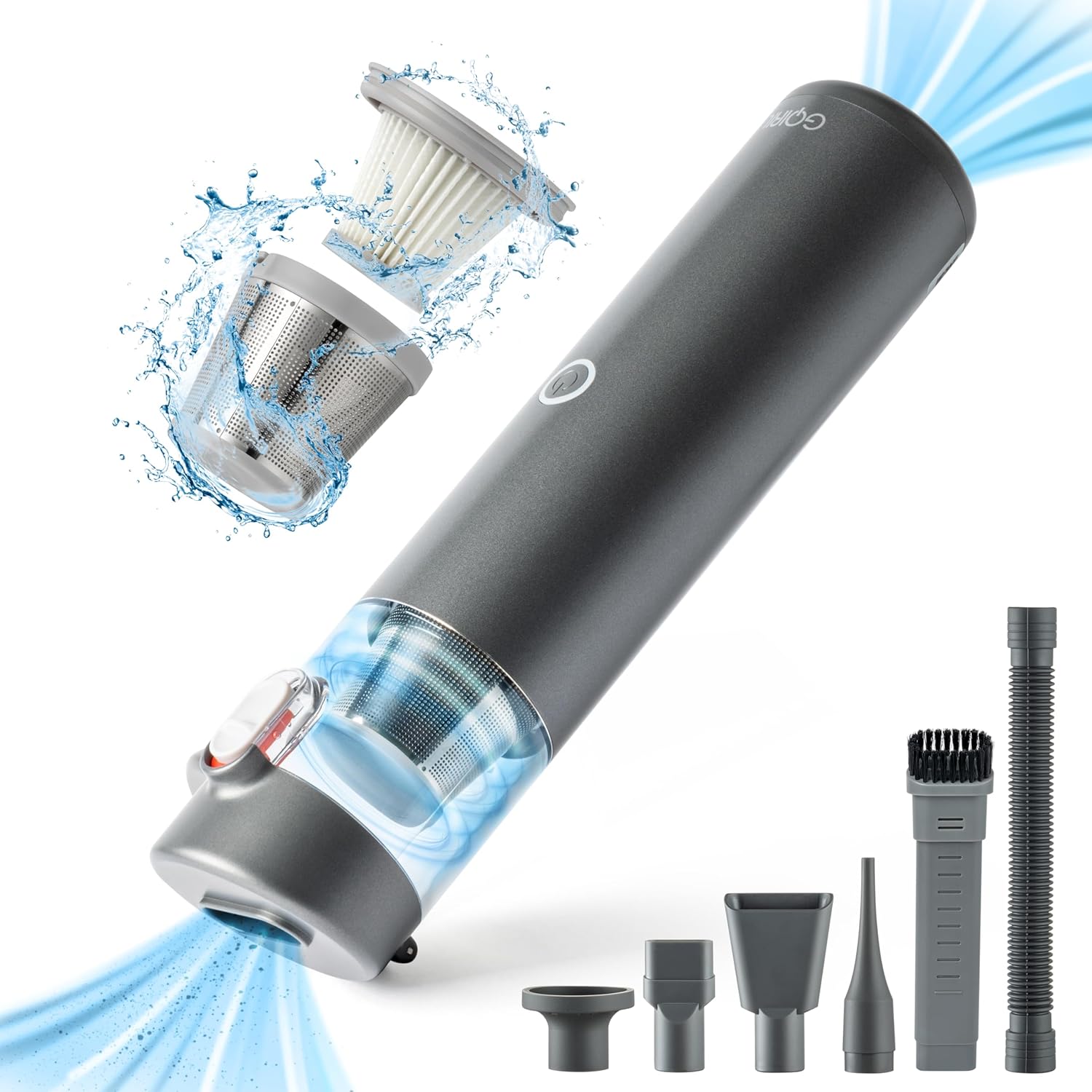 Mini Car Vacuum Cleaner Cordless, 4-in-1 Small Portable Handheld Vacuum, Home Air Duster Blower Hand Pump, Rechargeable 10000PA Suction Held Cleaner for Desk Computer Keyboard Office Pet Mini Car Vacuum Cleaner Cordless, 4-in-1 Small Portable Handheld Vacuum, Home Air Duster Blower Hand Pump, Rechargeable 10000PA Suction Held Cleaner for Desk Computer Keyboard Office Pet