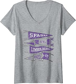 Women's Stephen F. Austin State Lumberjacks Distressed Pennants V-Neck T-Shirt