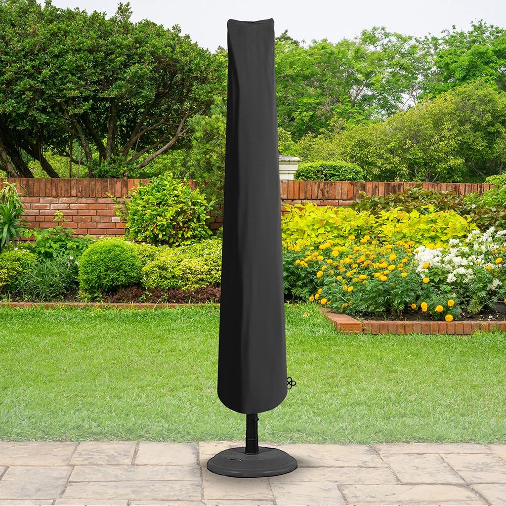 Bosmere Protector 5000 Waterproof Garden Furniture Cover, 130cm Circ. x 235cm, Black, MB790-BTR