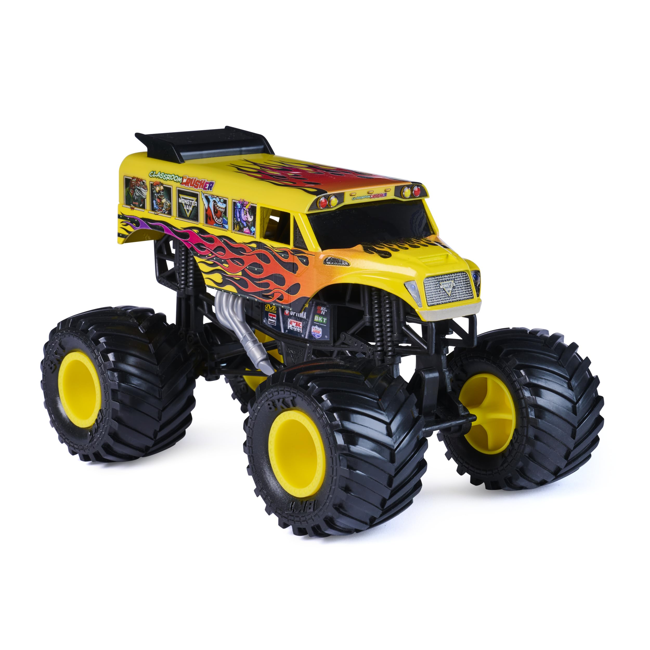 Monster Jam, Official Classroom Crusher Monster Truck, Collector Die-Cast Vehicle, 1:24 Scale, Kids’ Toys for Boys and Girls Aged 3 and up