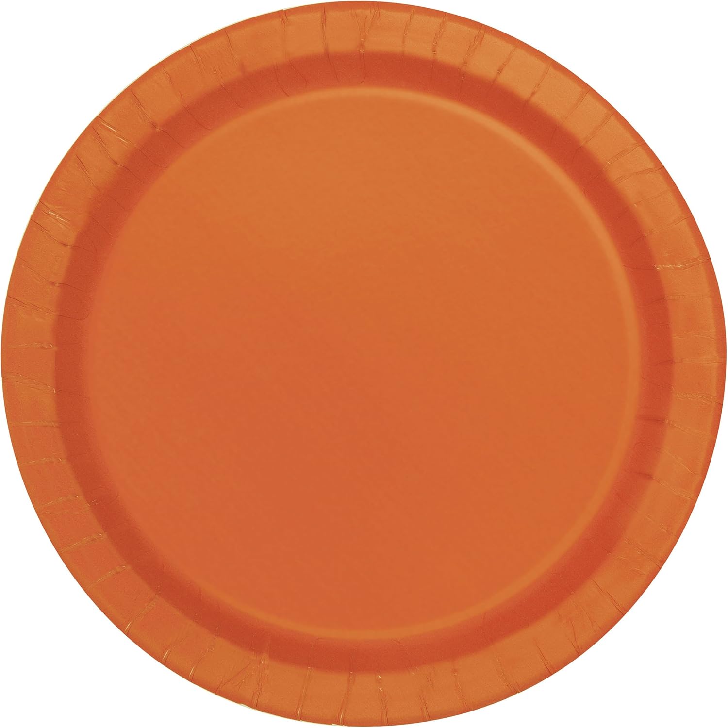 Pumpkin Orange Solid Round Paper Dessert Plates (17cm) 20
