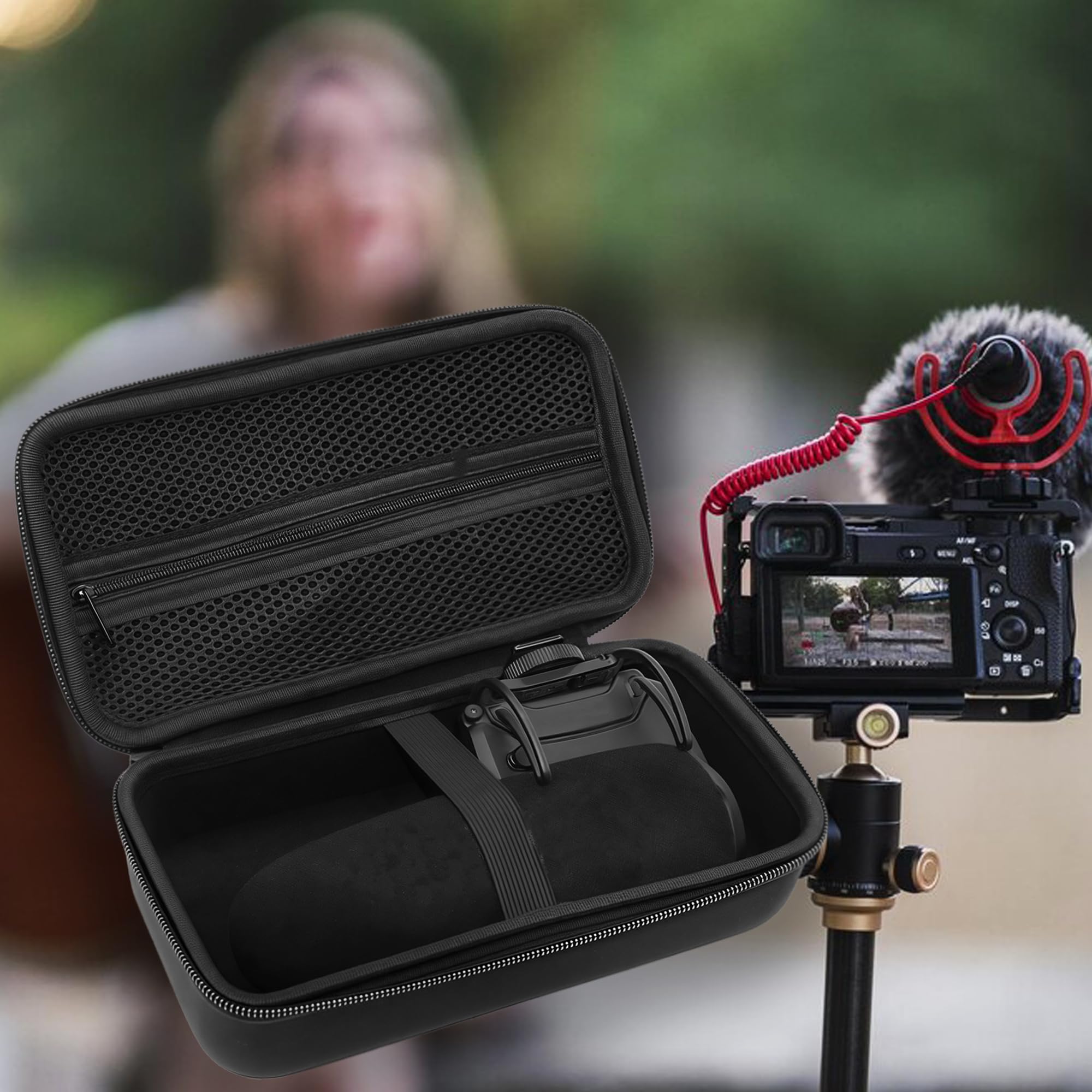 Musiin Étui de protection pour microphone vidéo compatible avec Rode VideoMic Pro VideoMic Pro+ Plus DSLR Microphone Camera Housse de protection facile à transporter (Noir)