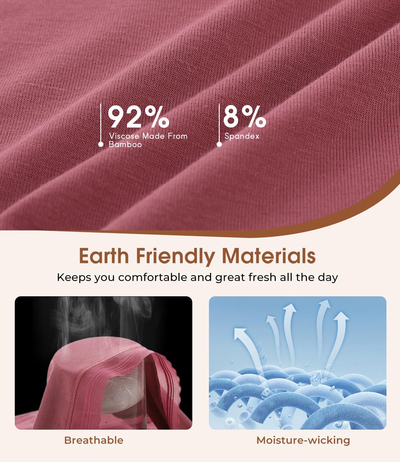 BAMBOO COOL Women's Underwear Soft Panties for Women Full Coverage Ladies Underpants Full Coverage Briefs，6 Pack - Image 4