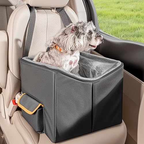 UNICITII Lookout - Asiento elevador de coche para perros pequeños, asiento elevador de cubo para mascotas, asiento elevado de coche para perros,
