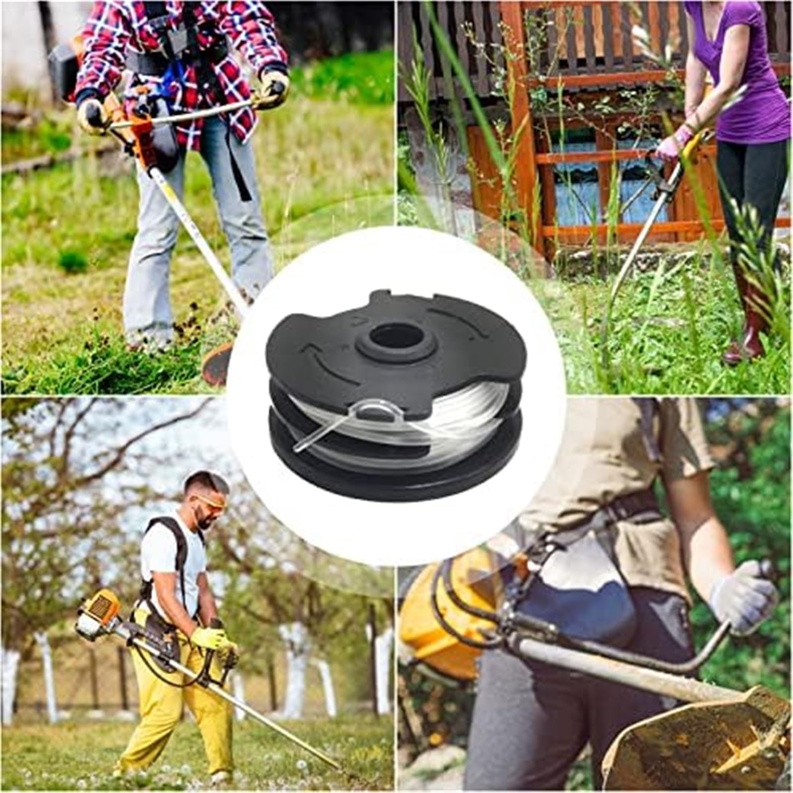 Grasschneider-Autospule Rasentrimmer-Spulenfaden-Ersatzfaden, Passend Passend für Parkside Cordless Prta 20-Li C3 Ian351753(BLACK 10pcs)