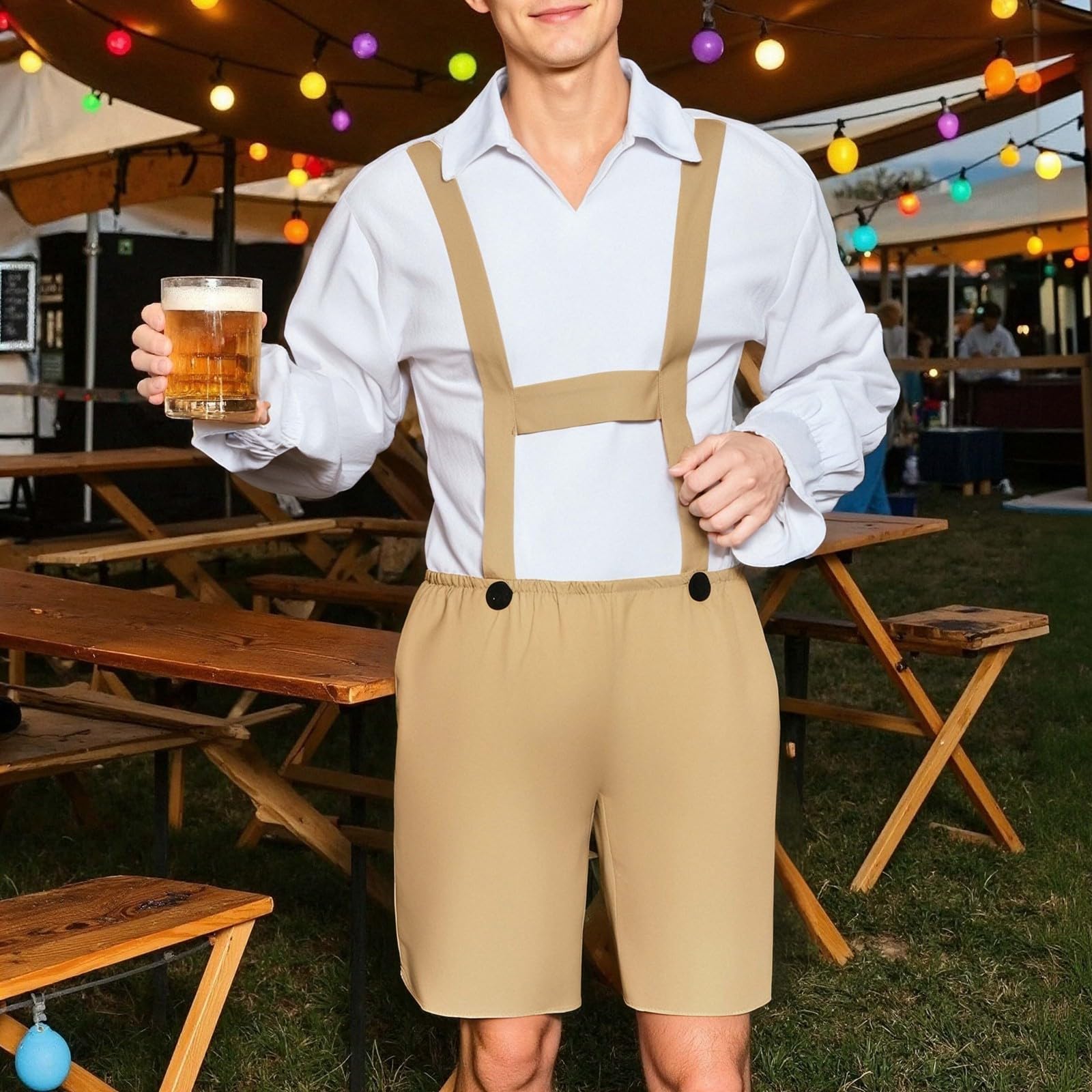 Peto Trabajo Hombre Holgado Jumpsuit Carga Ligero Grande Overol Overall Suelto Casual Pantalón Vaqueros Informal Ajustables Bolsillo Pantalones Cargo Mono