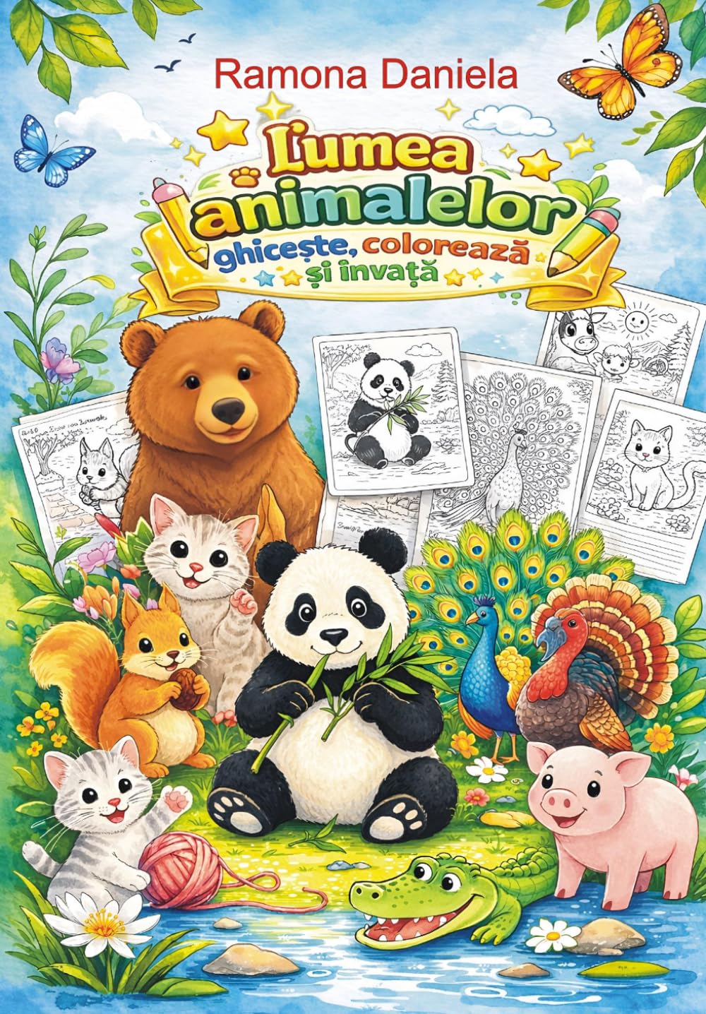 Lumea animalelor – ghicește, colorează și învață: Editie in limba romana