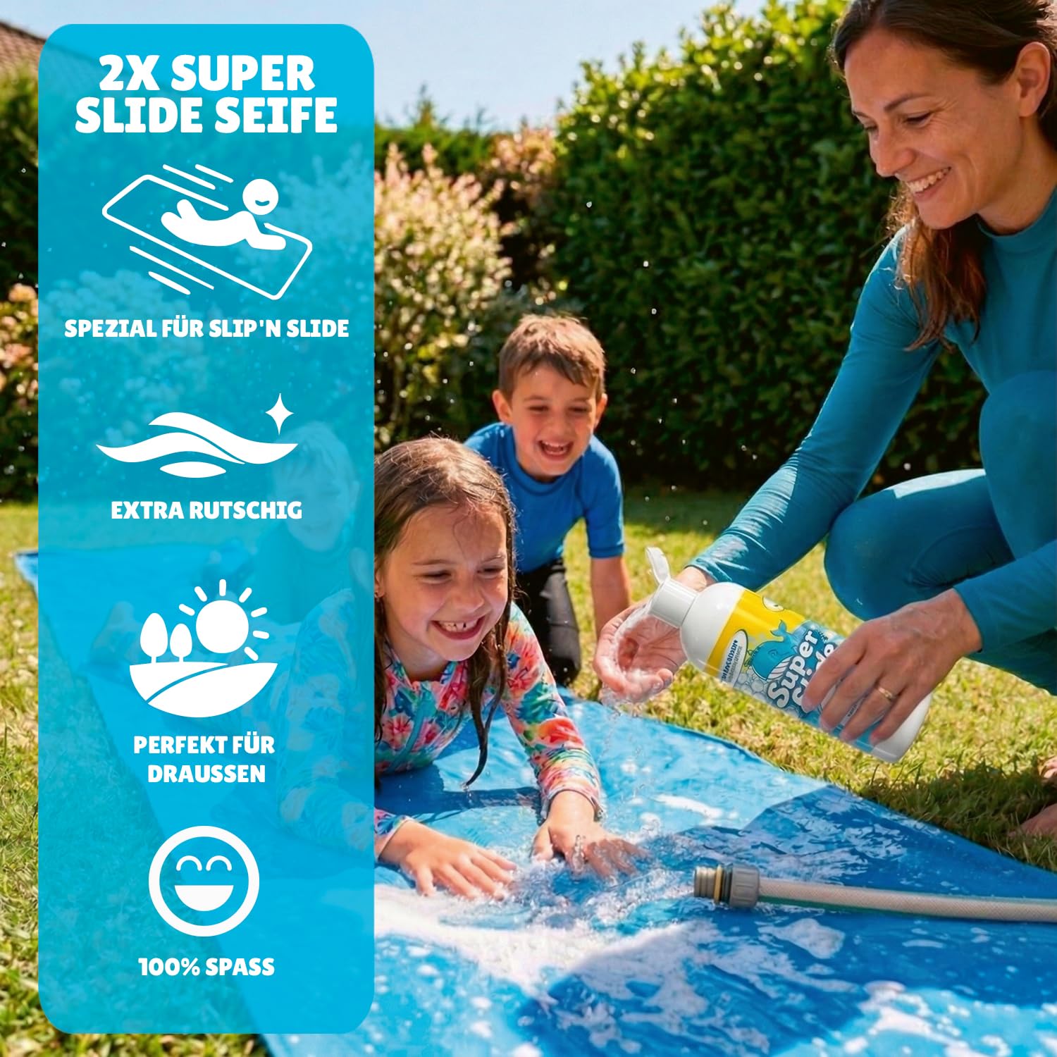 Super Slide Naturseife Extra Rutschig 1L Hypoallergen Wasserrutschmatte
