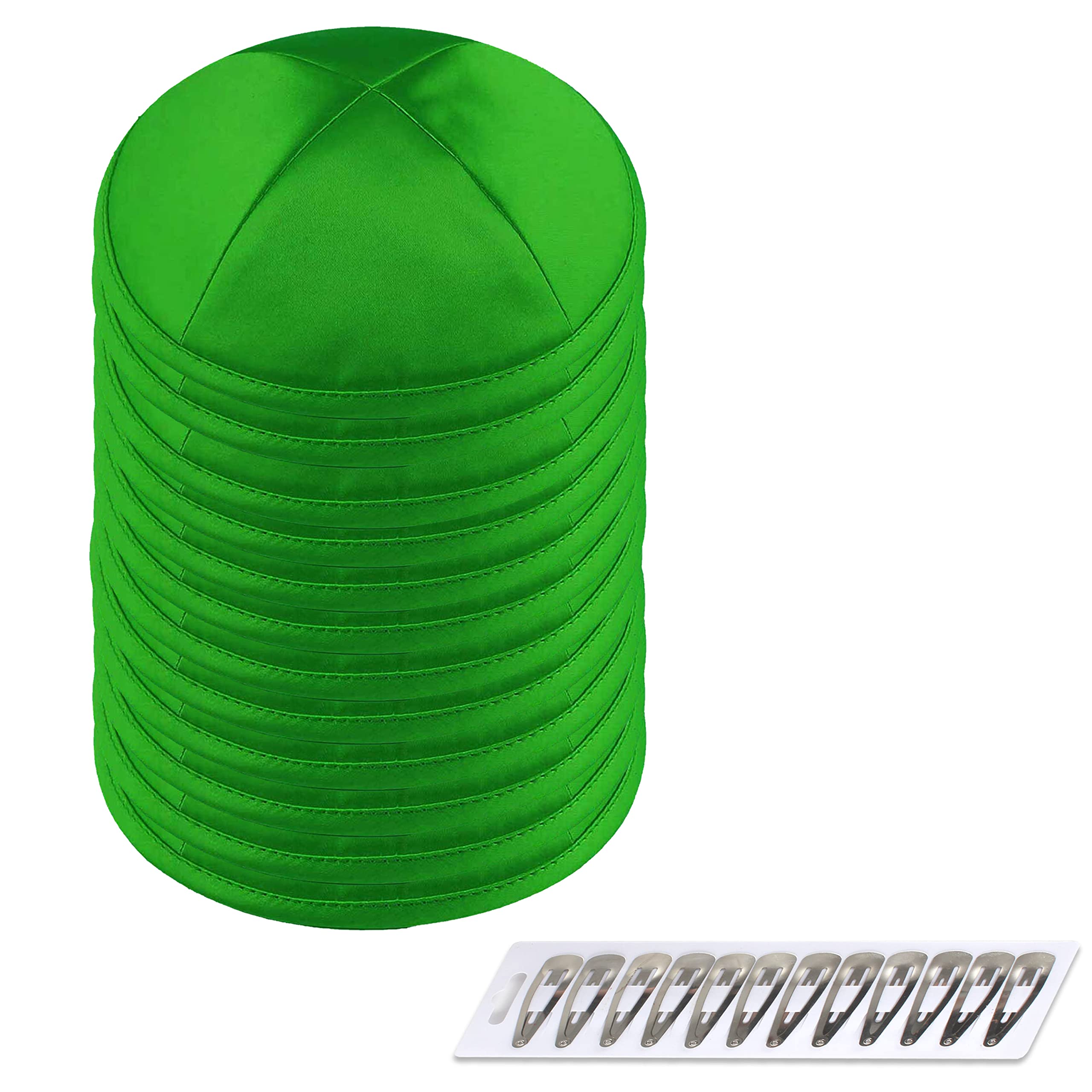 Zion Judaica Deluxe Satin Kippah Yarmulkes for Kids Teens &amp; Adults Skullcaps 6.25" Multi-Color Options 4 Panel Design