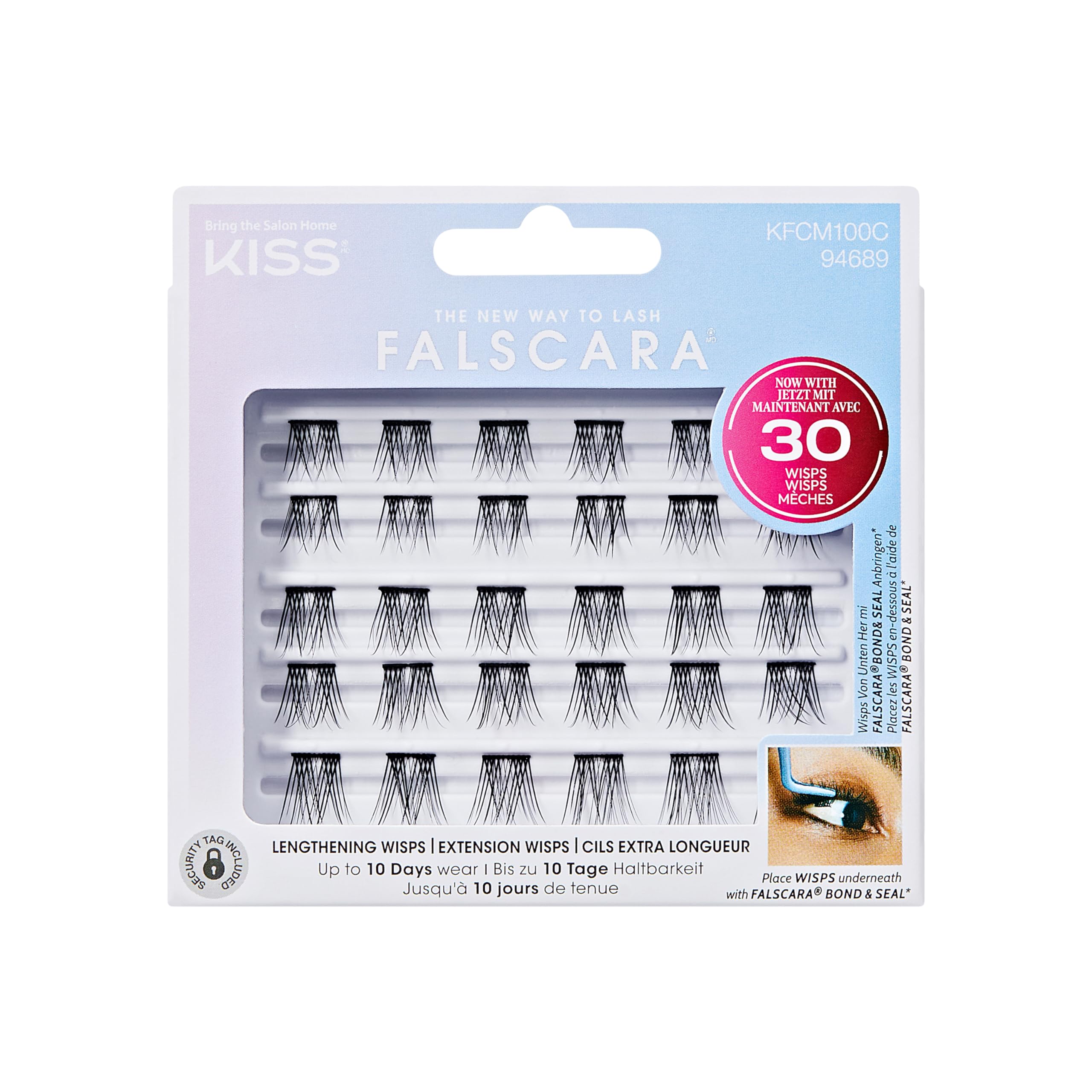 FALSCARA Collection DIY Eyelash Extension Multipack, Feather-Light Eyelash Fibres, 30 10 mm-14 mm Lengthening Wisps, Natural Volume