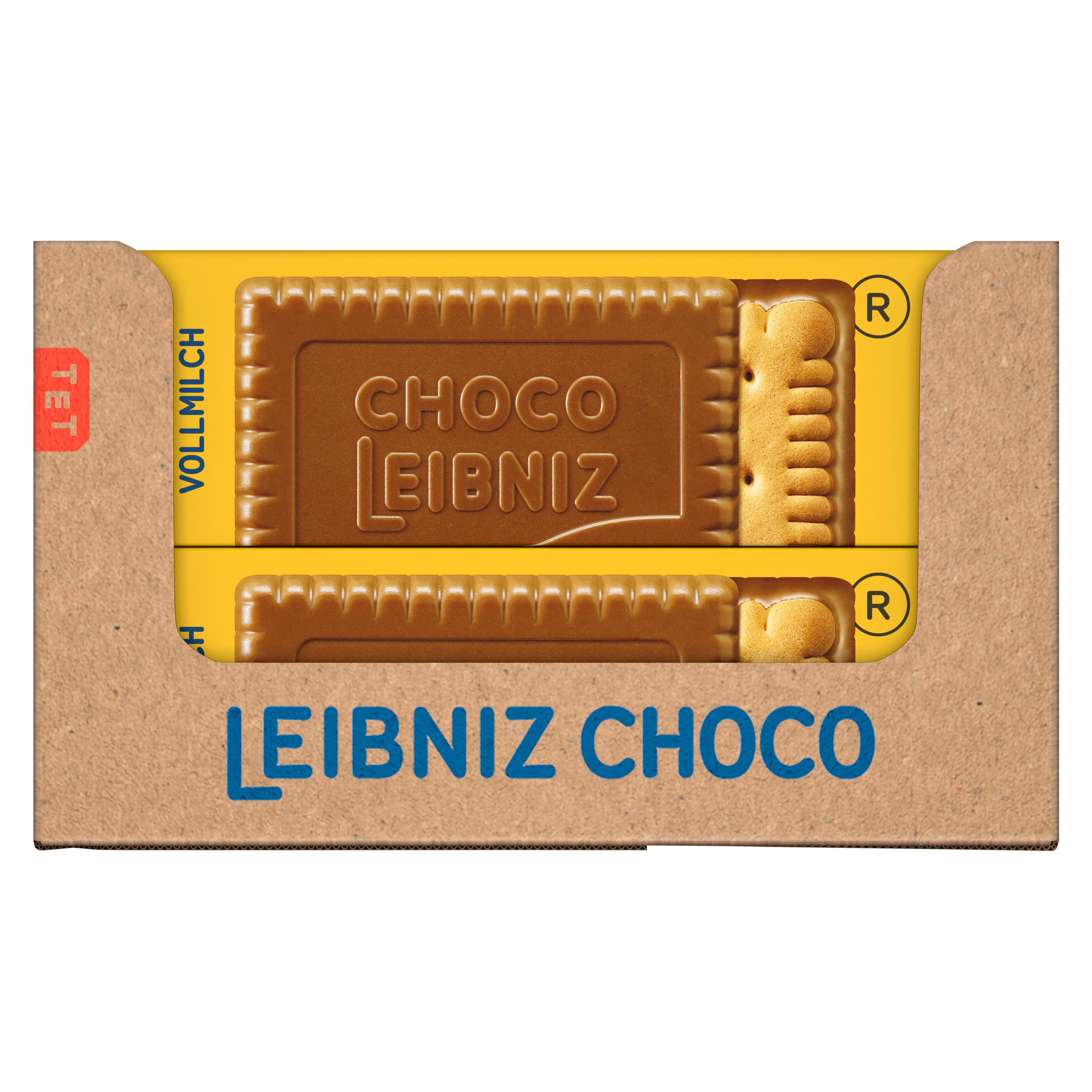 LEIBNIZ Choco Vollmilch, 26er Pack, knusprige Butterkekse eingebettet in zarte Milchschokolade, Großpackung als Vorrat oder zum Verkauf (26 x 125 g)